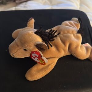 Ty Tan and Black Stuffed Animal Dog